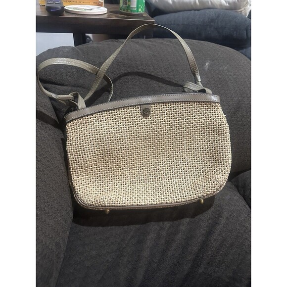 Vintage John Romain Handbag Purse‎ Woven Straw Wicker and Leather 1970's - Picture 2 of 15